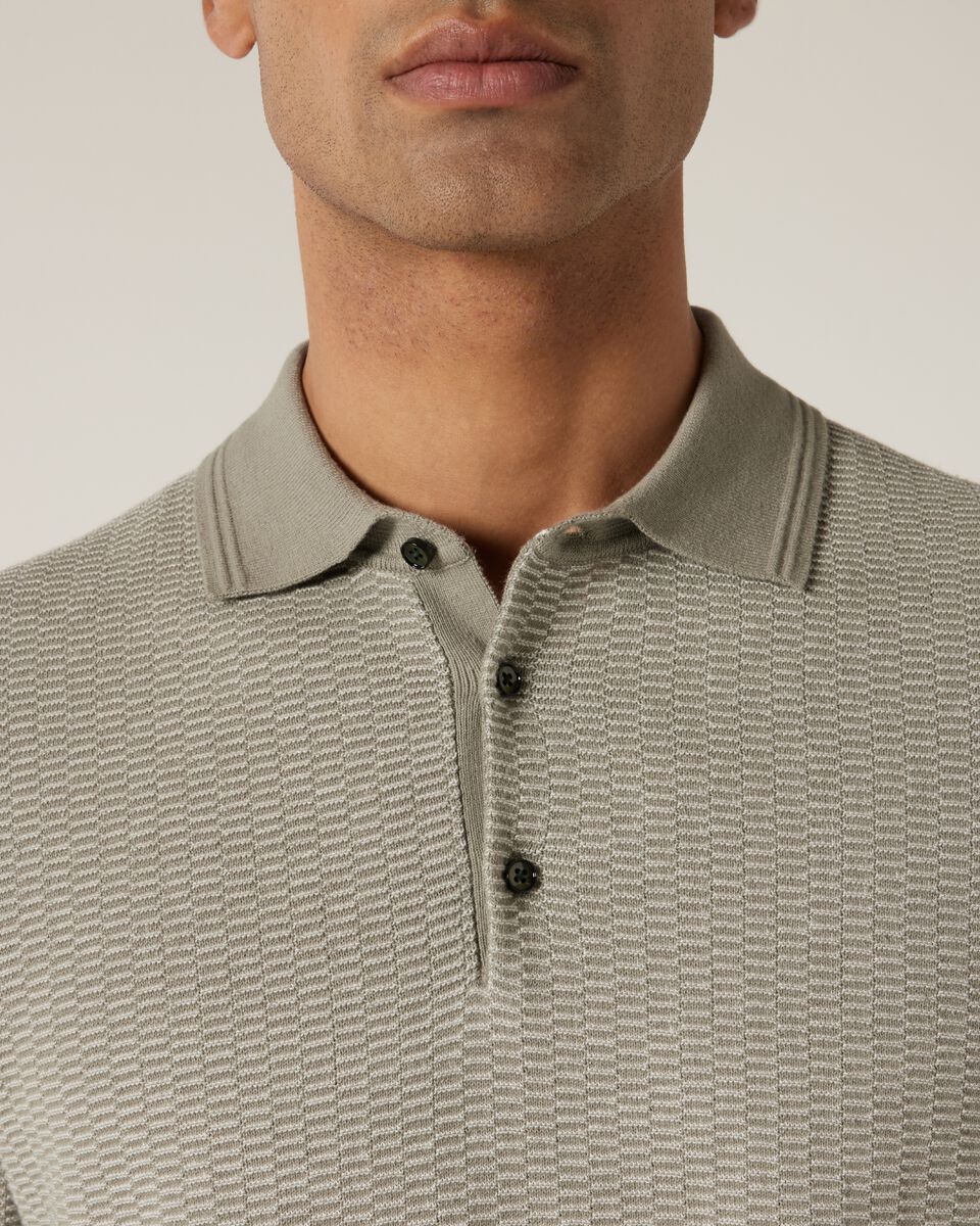 Fashion Polo Knit, Sage, hi-res